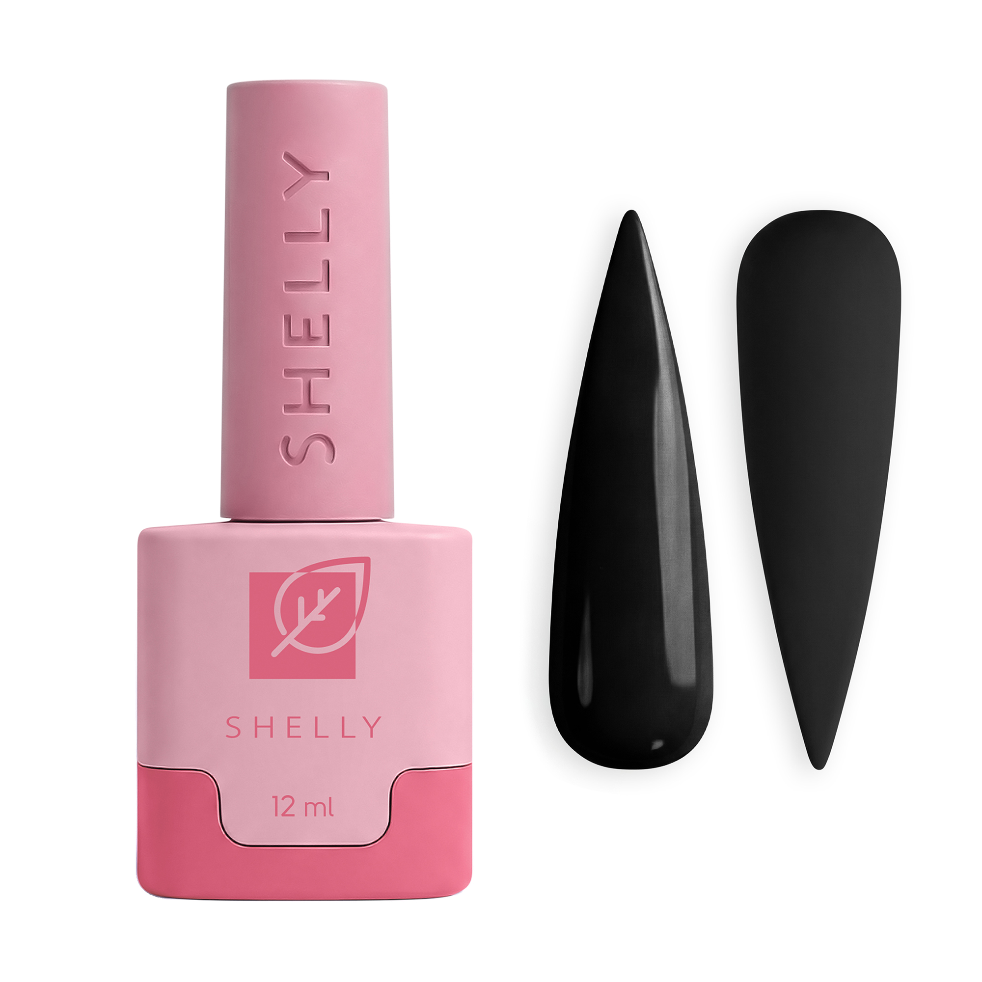 Гель-лак для нігтів Shelly 02 Ultra Black, 12 мл